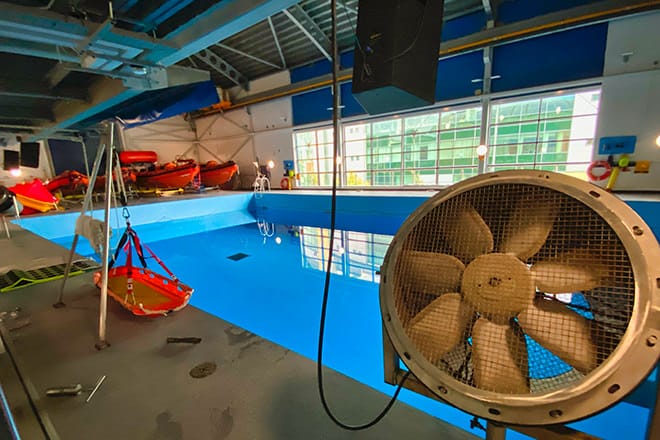 The RNLI college sea survival pool and simulator