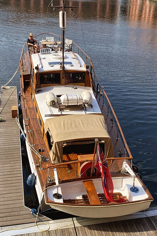 An overhead view of 'Albaquila'
Imagine having breakfast on deck on a beautiful sunny morning.