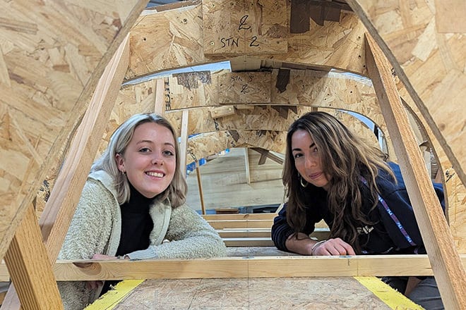 Hannah Lovett, 38 and Sophia Harding, 17 are both loving the course and are looking forward to a career in boatbuilding.