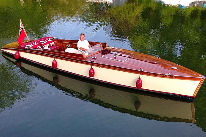 'One Lucky Girl' - a beautifully maintained slipper stern launch