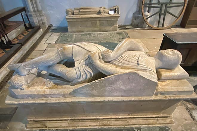 The effigy of the knight William de Valance the Younger (d. 1282).