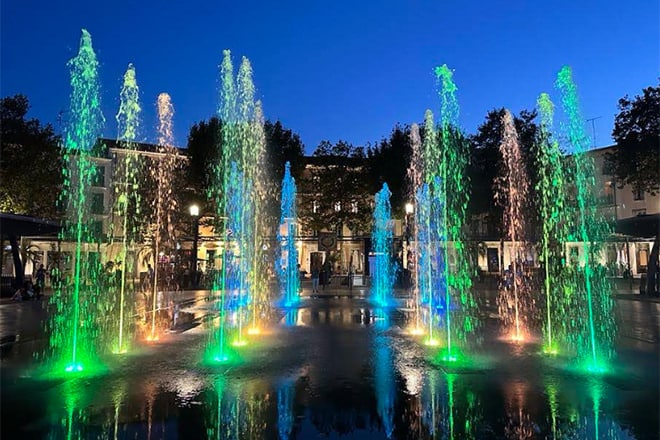 Béziers' musical fountain