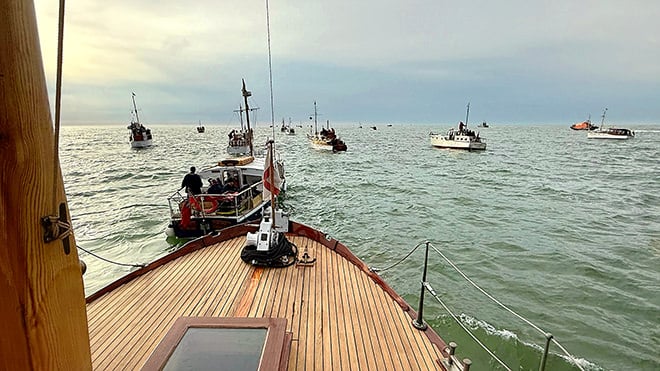 7am - as the fleet departs Ramsgate for Dunkirk and begins to form up.